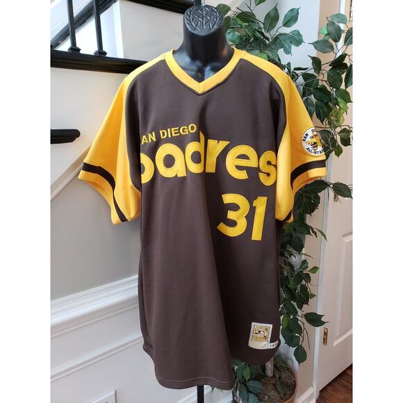 Dave Winfield Baseball Jersey Men Size 3X San Diego Padres Short Sleeve V-Neck - Picture 1 of 11